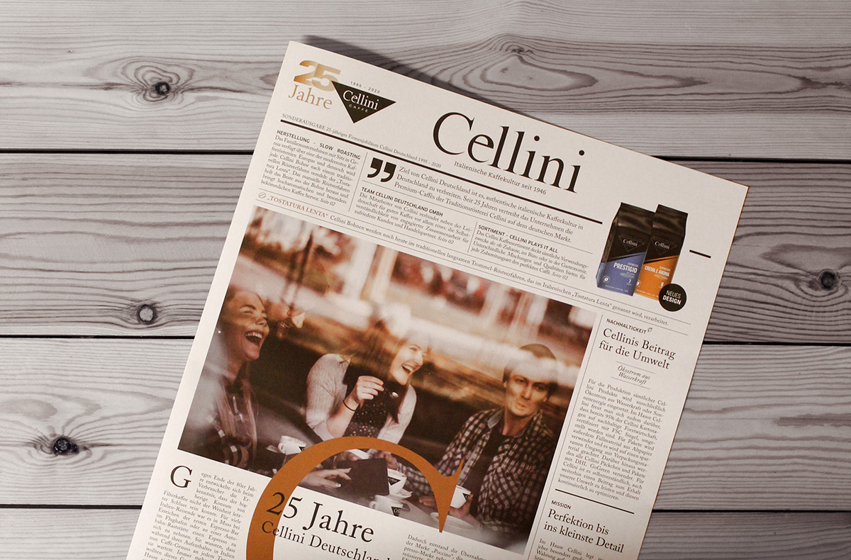 Jubiläumszeitung Cellini